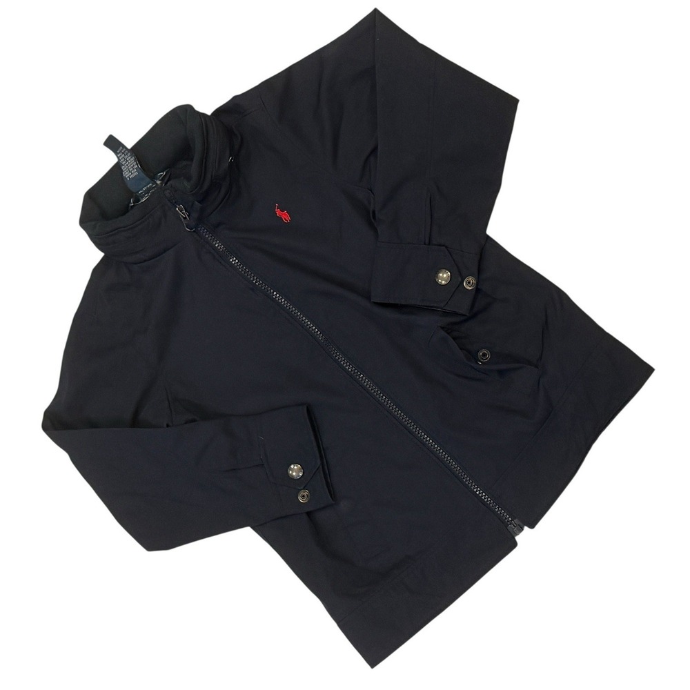 Polo by Ralph Lauren Kids Black Raincoat with Red Pony